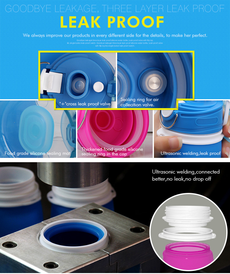 750ml Outdoor Water Bottled To Drink Portable Collapsible Sports Water Bottles